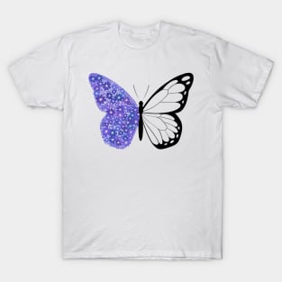 Half flower butterfly T-Shirt